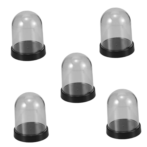 COSMEVIVI 5 Sätze Transparenter Cloche-kuppeln Für Die Inneneinrichtung, Kunststoff-vitrine Cloche-set Für Die Präsentation Von Blumen, Kunststoff-cloche Und Tablett, Transparente COSMEVIVI 5 Sätze Transparenter Cloche-kuppeln Für Die Inneneinrichtung, Kunststoff-vitrine Cloche-set Für Die Präsentation Von Blumen, Kunststoff-cloche Und Tablett, Transparente von COSMEVIVI