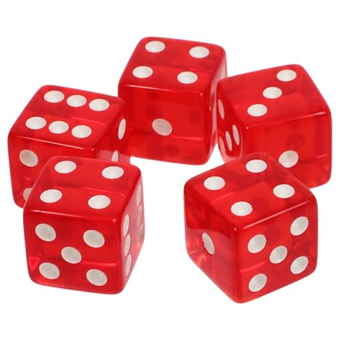 COSMEVIVI 5 Stück Großes Würfelsieb, Spielrequisite, Würfelspielzeug, Partyzubehör, Acryl Spielrequisite, Acryl Würfelrequisiten, Tragbare Würfel, Große Nummerierte Würfel, Partygeschenk von COSMEVIVI