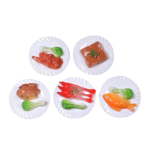 COSMEVIVI 5 Stück Simuliertes Chinesisches Essen, Mini Hausdekor, Mini Hauszubehör, Miniatur Lebensmittelmodell, Harz, Lebensmittelornament, Miniatur Lebensmittelspielzeug, Mini COSMEVIVI 5 Stück Simuliertes Chinesisches Essen, Mini Hausdekor, Mini Hauszubehör, Miniatur Lebensmittelmodell, Harz, Lebensmittelornament, Miniatur Lebensmittelspielzeug, Mini von COSMEVIVI