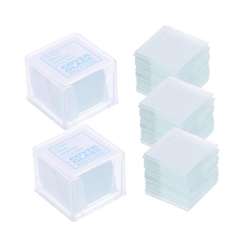 COSMEVIVI 500 Stück Glasobjektträger, Mikroskop Abdeckglas, Quadratische Deckgläser, Quadratische Deckgläser, Objektträger, Glasabdeckungen Und Objektträger, Klare Gläser von COSMEVIVI
