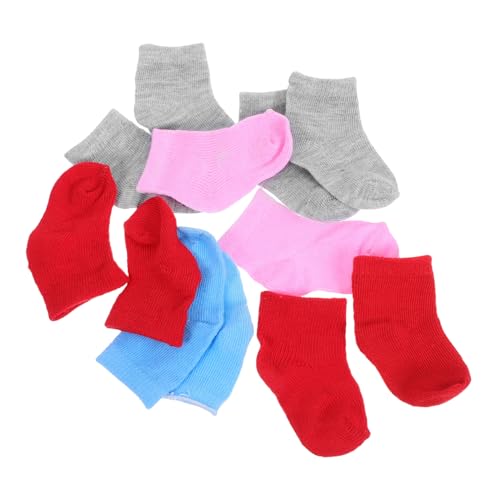 COSMEVIVI 6 Paare Puppensocken für Puppen Bunte Spielhaussocken Langlebige Realistische Strümpfe für DIY Puppenzimmer und Foto Requisiten von COSMEVIVI