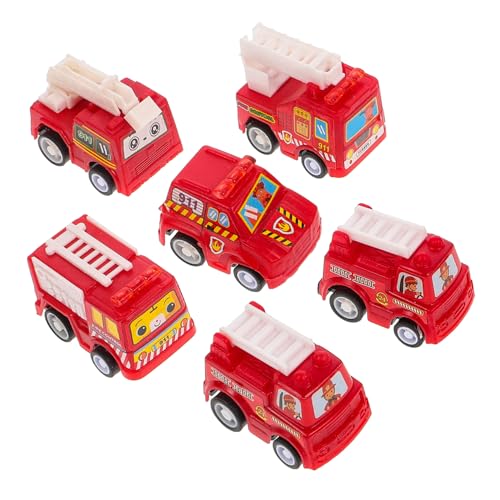 COSMEVIVI Feuerwehrwagen Modellset Mini LKW Für Ab 3 Jahren Schiebefunktion Für Frühkindliche Bildung Für Jungen Und ädchen von COSMEVIVI