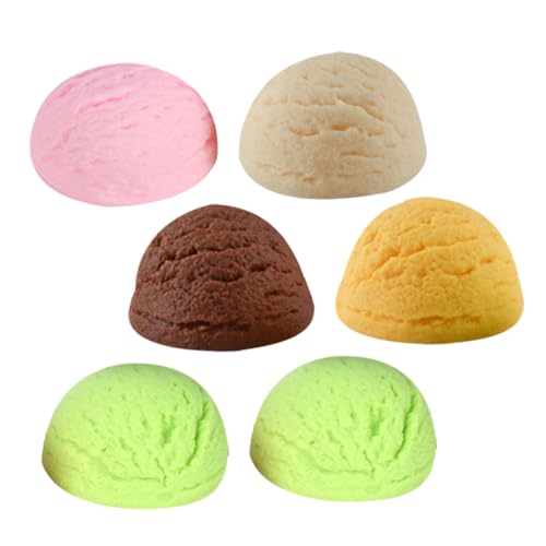 COSMEVIVI 6 Stück Künstliche Eiskugeln aus Realistische Eiscreme Dekoration Requisiten für Schaufenster Fotografie und Heimdeko Leicht und Langlebig von COSMEVIVI