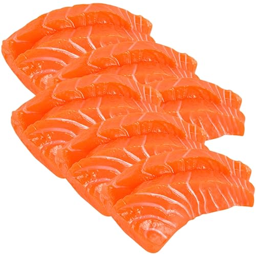 COSMEVIVI 6 Stück Simuliertes Lachsdekor, PVC Lachsmodell, Simulation, Lebensmitteldekor, Lachsförmige Modelle, Szenenfotografie Requisiten, Desktop Ornamente, Gefälschtes Sashimi Modell, COSMEVIVI 6 Stück Simuliertes Lachsdekor, PVC Lachsmodell, Simulation, Lebensmitteldekor, Lachsförmige Modelle, Szenenfotografie Requisiten, Desktop Ornamente, Gefälschtes Sashimi Modell, von COSMEVIVI