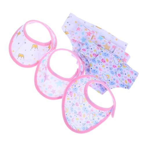 COSMEVIVI 6-teilige Puppenunterwäsche: Mini-lätzchen-Set Für 43 cm Große Puppen. Sommer-Accessoires Mit Bezaubernden Drucken. Einfach Zu Tragen Und Zu Reinigen. Ideal Für Die Spielzeit Der von COSMEVIVI