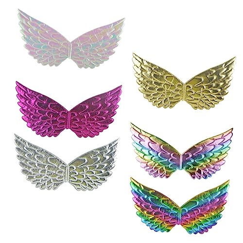 COSMEVIVI 6pcs Schmetterlinge Fairy Wings Requisiten Mädchen Metallic Angel Wings Kostüme Dress Up up COSMEVIVI 6pcs Schmetterlinge Fairy Wings Requisiten Mädchen Metallic Angel Wings Kostüme Dress Up up von COSMEVIVI