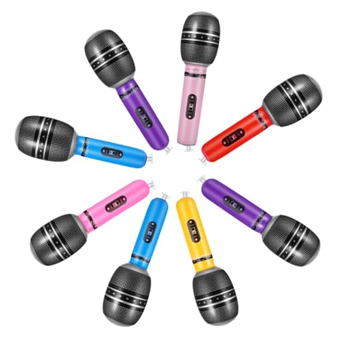 COSMEVIVI 8 Stück Aufblasbares Simulationsmikrofon, Fake Requisitenmikrofon, Rollenspielmikrofon, Fake Mikrofon, Partygeschenk, Mikrofon Requisiten, Mikrofon Requisiten, Mikrofone Für COSMEVIVI 8 Stück Aufblasbares Simulationsmikrofon, Fake Requisitenmikrofon, Rollenspielmikrofon, Fake Mikrofon, Partygeschenk, Mikrofon Requisiten, Mikrofon Requisiten, Mikrofone Für von COSMEVIVI