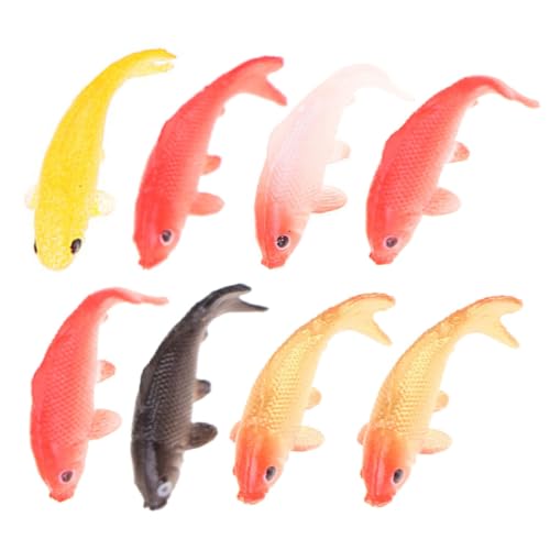 COSMEVIVI 8 Stück Simuliertes Koi Modell, Mini Karpfen, Puppenhaus Dekoration, Realistisches Fischdekor, Dekorative Fischfigur, Miniatur Puppenhaus Zubehör, Kunststoff, Künstliche Fische, COSMEVIVI 8 Stück Simuliertes Koi Modell, Mini Karpfen, Puppenhaus Dekoration, Realistisches Fischdekor, Dekorative Fischfigur, Miniatur Puppenhaus Zubehör, Kunststoff, Künstliche Fische, von COSMEVIVI