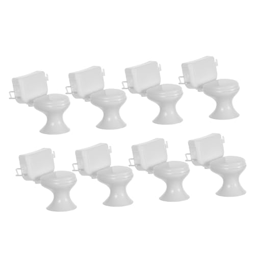 COSMEVIVI 8 Teiliges Puppenhaus Badezimmerzubehör, Kleine Hausmöbel, Mini Möbel, Realistische Mini Toilette, Dekoratives Mini Modell, Mini Töpfchen, Realistische Toilette, Mini COSMEVIVI 8 Teiliges Puppenhaus Badezimmerzubehör, Kleine Hausmöbel, Mini Möbel, Realistische Mini Toilette, Dekoratives Mini Modell, Mini Töpfchen, Realistische Toilette, Mini von COSMEVIVI
