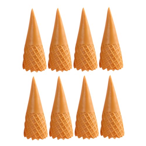COSMEVIVI 8St Knuspriges Kegelmodell Mini-Eistüten Eismaschine für Zapfen Eiscreme Künstliches Eiscreme Modell DIY Handwerk Charme entzückende Eistüte PVC Light Brown COSMEVIVI 8St Knuspriges Kegelmodell Mini-Eistüten Eismaschine für Zapfen Eiscreme Künstliches Eiscreme Modell DIY Handwerk Charme entzückende Eistüte PVC Light Brown von COSMEVIVI