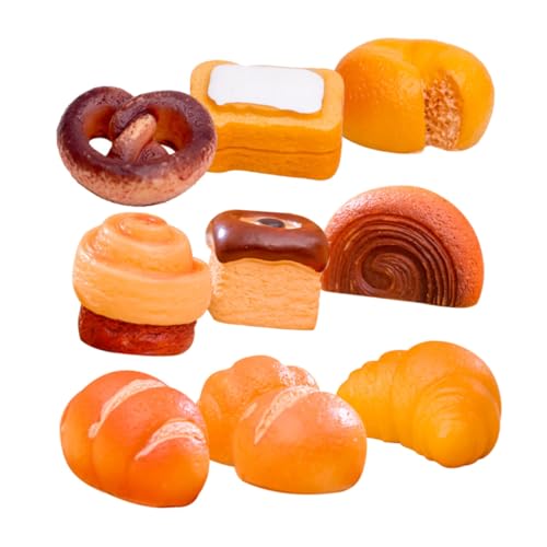 COSMEVIVI 9 Stück Mikrolandschaftsbrot, Dekorative Gefälschte Lebensmittel Requisite, Simulierter Mini Kuchen, Mini Dessert Modell, Miniatur Rollenspielspielzeug, Dekorativer Mini Kuchen, von COSMEVIVI