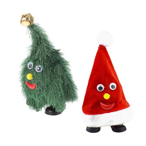 COSMEVIVI Singender Weihnachtshut Rotierender Weihnachtsbaum Plüsch-weihnachtsmütze Spielzeug Für Kinder von COSMEVIVI