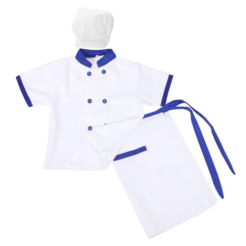 COSMEVIVI Chef Kostüm für Mädchen mit Kochmütze Kochschürze und Kurzärmeliger Jacke Atmungsaktives Bequemes Rollenspiel Outfit für Kleinkinder und Blau Abgesetzt COSMEVIVI Chef Kostüm für Mädchen mit Kochmütze Kochschürze und Kurzärmeliger Jacke Atmungsaktives Bequemes Rollenspiel Outfit für Kleinkinder und Blau Abgesetzt von COSMEVIVI