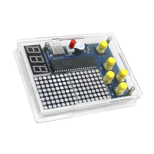 COSMEVIVI DIY Elektronik Lötkit Spielkonsole Bausatz Blau mit Batteriebox Einfach zu Löten für Anfänger Lernen und Basteln Praktisches DIY Löten Übungsset von COSMEVIVI