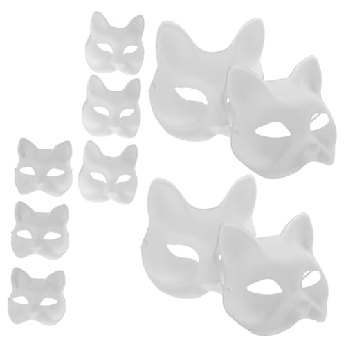 COSMEVIVI DIY Ungemalte Masken Weiße Katzen Und Fuchs Masken Zum Selbergestalten Halbgesichts Masken Für Halloween Kostüme Cosplay Und Maskenball Bastelbedarf Für Kreative COSMEVIVI DIY Ungemalte Masken Weiße Katzen Und Fuchs Masken Zum Selbergestalten Halbgesichts Masken Für Halloween Kostüme Cosplay Und Maskenball Bastelbedarf Für Kreative von COSMEVIVI