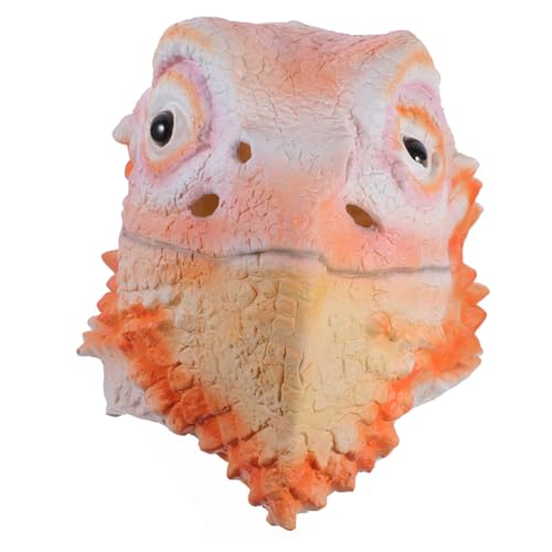 COSMEVIVI Tierkopf Maske Für Halloween Und Cosplay Lustige Lizard Kopfmaske Wiederverwendbares Kostümzubehör Für Partys Geeignet Für Erwachsene Und Bequem Und Leicht Zu Tragen von COSMEVIVI