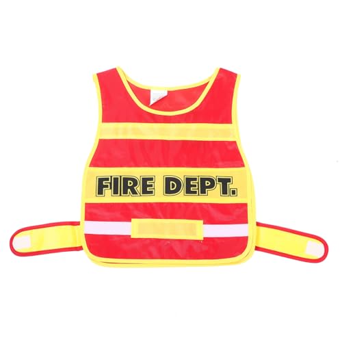 COSMEVIVI Feuerwehrweste Cosplay Atmungsaktiv Feuerwehrkostüm für Kleinkinder Jungen Mädchen für Fasching Themenparty Rollenspiel und Bühnenauftritte COSMEVIVI Feuerwehrweste Cosplay Atmungsaktiv Feuerwehrkostüm für Kleinkinder Jungen Mädchen für Fasching Themenparty Rollenspiel und Bühnenauftritte von COSMEVIVI