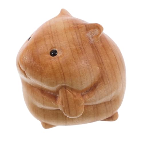 COSMEVIVI Einzigartiges Wohndekor Handgeschnitztes Holzhandwerk Charmantes Hamster-Ornament Für Den Schreibtisch Dekoratives Tier COSMEVIVI Einzigartiges Wohndekor Handgeschnitztes Holzhandwerk Charmantes Hamster-Ornament Für Den Schreibtisch Dekoratives Tier von COSMEVIVI