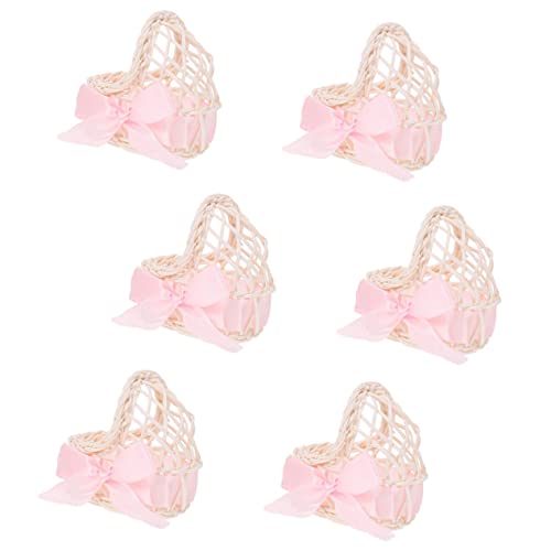 COSMEVIVI Handgefertigte Rattan Blumenkörbe Für Puppenhäuser Miniatur Aufbewahrungskörbe Für Pflanzen Und Dekoration Woven Basket Set Für Puppenzubehör von COSMEVIVI