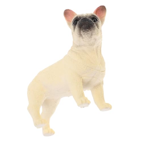 COSMEVIVI Hundeskulptur Simulation Hundemodell Lebensechte Simulation Tiermodell Simuliertes Welpenmodell Kleine Hundefiguren Welpenfiguren Plastiktiermodell Simulation Tierfiguren von COSMEVIVI