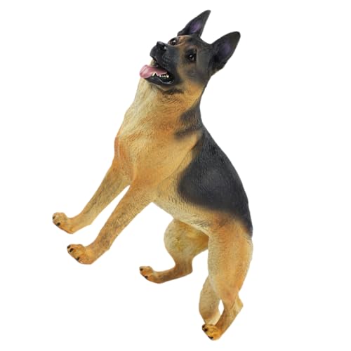 COSMEVIVI Kindersimulationstiermodell Deutscher Schäferhund Spielzeug Tischhunde Ornament Stehende Hunde Modell Simulierte Hundestatue Realistisches Tierspielzeug Hundefiguren von COSMEVIVI