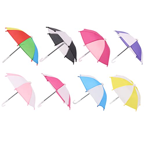 COSMEVIVI Mini-Regenschirm-Set 8 Stück Miniatur-regenschirme Für Regen Dekorative Puppenschirme Für Die Dekoration Von Minihäusern von COSMEVIVI