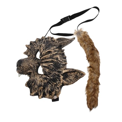 COSMEVIVI Maske Handschuhe Set 3 Stücke Tier Kostüm Requisiten Faux Maske Für Halloween Maskerade Cosplay COSMEVIVI Maske Handschuhe Set 3 Stücke Tier Kostüm Requisiten Faux Maske Für Halloween Maskerade Cosplay von COSMEVIVI