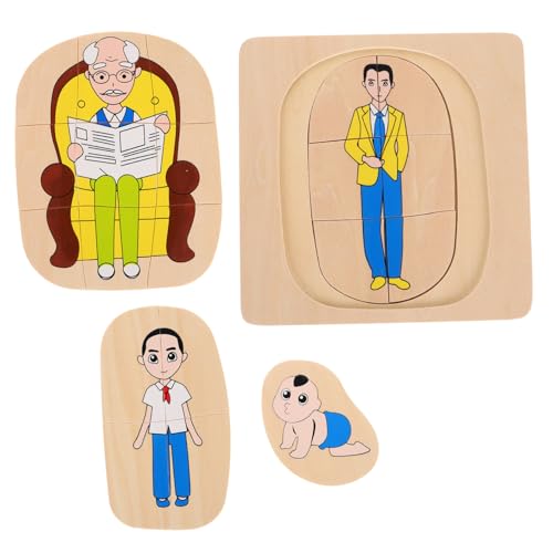 COSMEVIVI Mehrschichtige Holzpuzzles, Montessori-menschenpuzzle Für Kinder, Holzlebenszyklus-lernbrett, Puzzle, Kleinkindentwicklung, Pädagogisches, Beschäftigtes Buchspielzeug COSMEVIVI Mehrschichtige Holzpuzzles, Montessori-menschenpuzzle Für Kinder, Holzlebenszyklus-lernbrett, Puzzle, Kleinkindentwicklung, Pädagogisches, Beschäftigtes Buchspielzeug von COSMEVIVI