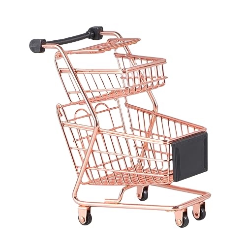 COSMEVIVI Mini Einkaufswagen für Doppelschichtiger Trolley Roségold Fördert die Fantasie und Kognitive Fähigkeiten für Rollenspiele und Aufbewahrung COSMEVIVI Mini Einkaufswagen für Doppelschichtiger Trolley Roségold Fördert die Fantasie und Kognitive Fähigkeiten für Rollenspiele und Aufbewahrung von COSMEVIVI