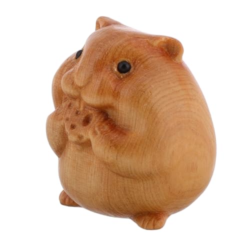 COSMEVIVI Mini-Hamster-Modell Rechteckige Schnecken Mini-Tastatur Cartoon-Dekorationen Erwachsener Dekorativer Griff Reflektierendes Logo Keycap -spielzeuge Light Brown Hölzern von COSMEVIVI