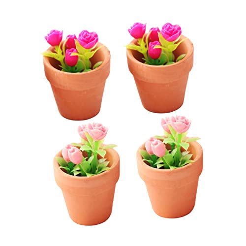 COSMEVIVI Miniatur Puppenhaus Zubehör Miniatur Pflanzen Für Puppenhäuser Potted Flowers Und Dekoration Für Puppenhaus Zubehör Kleine Pflanzen Modelle Für Kreative Spielwelten Puppenhaus Miniatur von COSMEVIVI