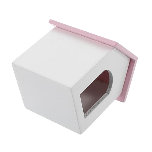 COSMEVIVI Miniatur-hundehütte Mit Rosa Dach Und Weißen Wänden, Ideal Für Puppenhaus-mini-möbeldekoration Und DIY-hausbausatz COSMEVIVI Miniatur-hundehütte Mit Rosa Dach Und Weißen Wänden, Ideal Für Puppenhaus-mini-möbeldekoration Und DIY-hausbausatz von COSMEVIVI