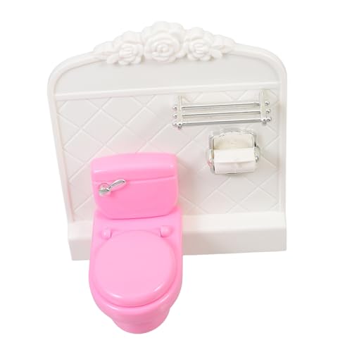 COSMEVIVI Miniaturtoilette für Puppenhaus Glatte Oberfläche Realistisches Badmöbel Zubehör Dekorativ und Farbenfroh Geeignet für Miniaturhäuser und Spielzwecke COSMEVIVI Miniaturtoilette für Puppenhaus Glatte Oberfläche Realistisches Badmöbel Zubehör Dekorativ und Farbenfroh Geeignet für Miniaturhäuser und Spielzwecke von COSMEVIVI