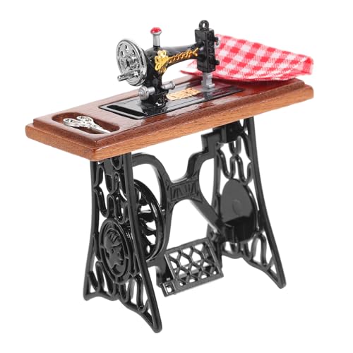 COSMEVIVI Retro-nähmaschine Aus Zinklegierung Miniatur-nähmaschine Für Puppenhaus- & Miniaturmöbel von COSMEVIVI