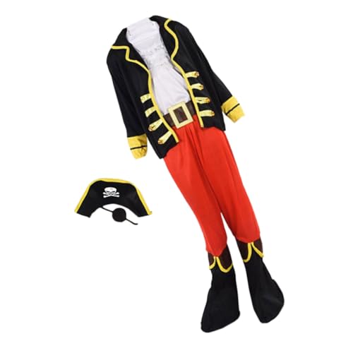 COSMEVIVI Piratenkostü Für 1 Set Mit Piratenhut Und Accessoires Für Halloween Karneval Und Kostümpartys Größe XL 135cm 145cm Ideal Für Piraten Themenfeiern Und Rollenspiele COSMEVIVI Piratenkostü Für 1 Set Mit Piratenhut Und Accessoires Für Halloween Karneval Und Kostümpartys Größe XL 135cm 145cm Ideal Für Piraten Themenfeiern Und Rollenspiele von COSMEVIVI