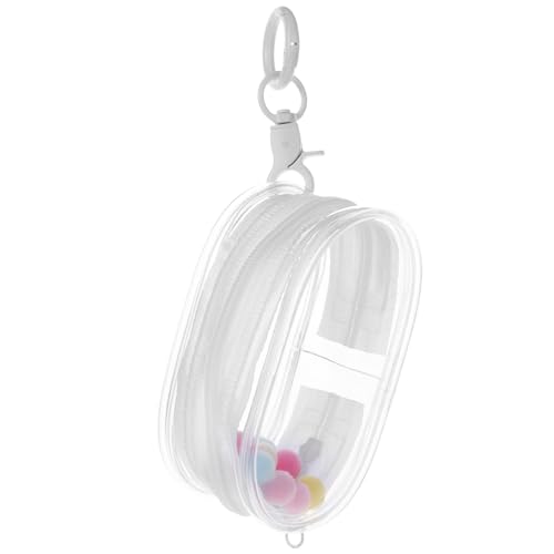 COSMEVIVI Puppenausflugstasche, Puppenkoffer, Display Figur Display Tasche, Puppen Display Tasche, Transparente Kleine Tasche, Transparente Display Tasche, Schlüsselanhänger Display Hülle von COSMEVIVI