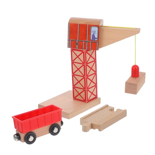 COSMEVIVI Schienenanhänger Spielzeug Kinderspielzeug Eisenbahnkran Modell Dekorativer Zugkran DIY Zug Requisite Kinder Schienenkran Modell Schienenkran Spielzeug Eisenbahn Schienenkran von COSMEVIVI
