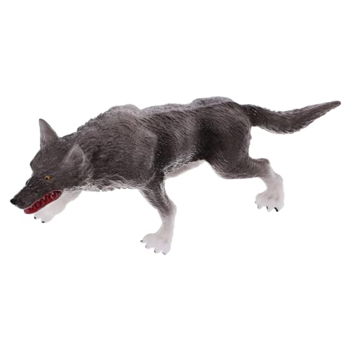 COSMEVIVI Simulation Wolfsmodell Wildtiermodell Wolfsfigur Wildtierhandwerk Kleines Wolfsmodell Dekorative Wolfsstatue Wolfsstatuen Wolfsspielzeug Wolfsmodelle Wolfsornament Für Kinder von COSMEVIVI