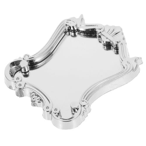 COSMEVIVI Spiegelspielzeug Miniatur Mini- Zubehör Puppenhaus Mini Simulierte Spiegel Kinderspielzeug Spiegel Für Party Mini-Spiegel-kit Minispiegel Silver Plastik von COSMEVIVI