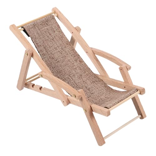 COSMEVIVI Strandstuhl Modell Puppenhaus Miniaturen Modell Strandstuhl Mini Puppenhaus Strandstuhl Mini Möbel Ornament Miniatur Möbel Modell Mini Puppenhaus Lounge Chair Puppenhaus Stuhl von COSMEVIVI