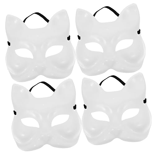 COSMEVIVI 4 Stücke Hand Malerei Maske Blank Masken Für Party Liefert Unbemalte Maskerade Masken Für Halloween COSMEVIVI 4 Stücke Hand Malerei Maske Blank Masken Für Party Liefert Unbemalte Maskerade Masken Für Halloween von COSMEVIVI