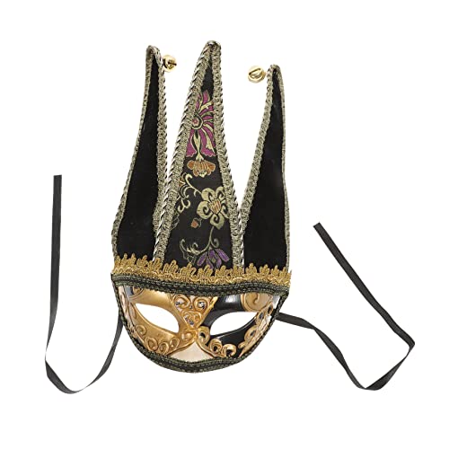 COSMEVIVI Venezianische Karnevals Halbmaske Für Herren Schwarze Maskerade Kostü Maske Für Fasching Partys Und Bälle Zufälliges Muster COSMEVIVI Venezianische Karnevals Halbmaske Für Herren Schwarze Maskerade Kostü Maske Für Fasching Partys Und Bälle Zufälliges Muster von COSMEVIVI