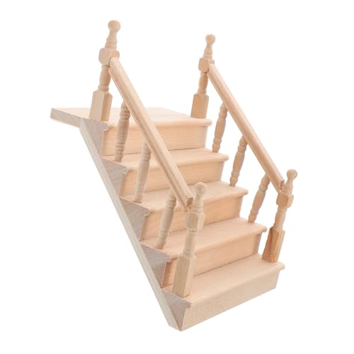COSMEVIVI Winzige Möbel Mini-treppe Miniatur-treppe Aus Holz Für Puppenhaus-zubehör Foto-Requisite Und Fantasievolles Spielen Für Kinder von COSMEVIVI