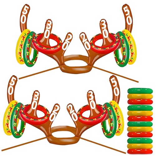 14 Aufblasbares Rentierhorn Ringwurfspiel,Ringwurfspiel Kinder Outdoor Ostern Indoor Spiele,Wurfspiel Familie Spiele Gartenspiele Weihnachten Party Requisiten Gastgeschenke Stocking Filler Games 14 Aufblasbares Rentierhorn Ringwurfspiel,Ringwurfspiel Kinder Outdoor Ostern Indoor Spiele,Wurfspiel Familie Spiele Gartenspiele Weihnachten Party Requisiten Gastgeschenke Stocking Filler Games von COSORO