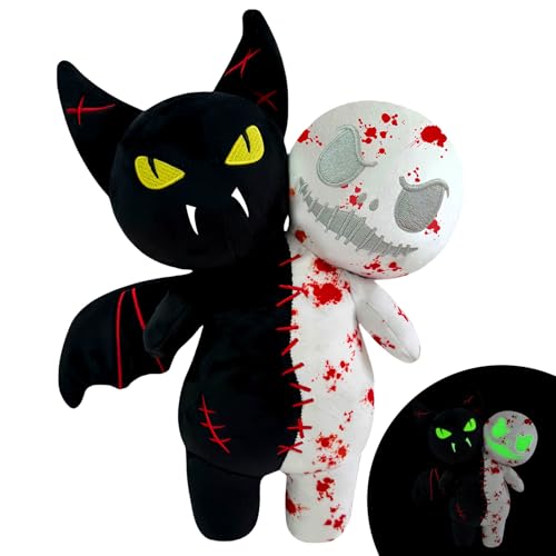 COSORO 25cm Halloween Plüschtier Fledermäuse,Plüsch Spielzeug Horror Gesicht,Weicher Kuscheltier Flauschiger Stofftier Fledermäuse Stoffpuppe Spielzeug Kinder Heimdekoration von COSORO