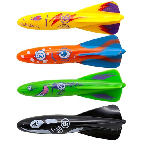 COSORO 4 Stück Tauchrakete Tauchspielzeug für Kinder ab 5 6 7 8 9 10,Schwimmbad Spielzeug,Unterwasser Pool Spielzeug Wasserspielzeug für Jungen Mädchen Kinder Sommer Geschenk Tauchen Lerne Training COSORO 4 Stück Tauchrakete Tauchspielzeug für Kinder ab 5 6 7 8 9 10,Schwimmbad Spielzeug,Unterwasser Pool Spielzeug Wasserspielzeug für Jungen Mädchen Kinder Sommer Geschenk Tauchen Lerne Training von COSORO