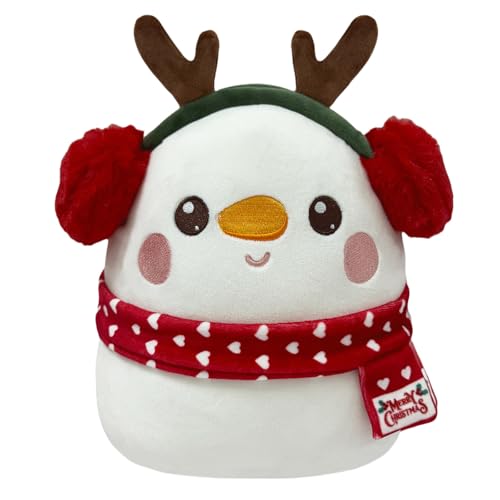 COSORO 9.8 Zoll Weihnachten Plüschtier Schneemann,Weicher Plüsch Spielzeug,Niedliche Kuscheltier Stofftier Stoffpuppe Plüschkissen Spielzeug für Weihnachtsdekoration Christmas Snowman Dolls Plush Toy von COSORO