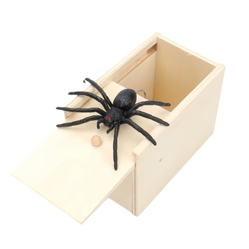 Spinne Streich Box,Holz Streich Gefälschte Spinne Scare Angst Spielzeug Box Halloween Party Geschenk,Witzig Erschrecken Lustig Überraschungsbox Um Stressabbau Spiel und Spielzeug für Kinder Erwachsen Spinne Streich Box,Holz Streich Gefälschte Spinne Scare Angst Spielzeug Box Halloween Party Geschenk,Witzig Erschrecken Lustig Überraschungsbox Um Stressabbau Spiel und Spielzeug für Kinder Erwachsen von COSORO