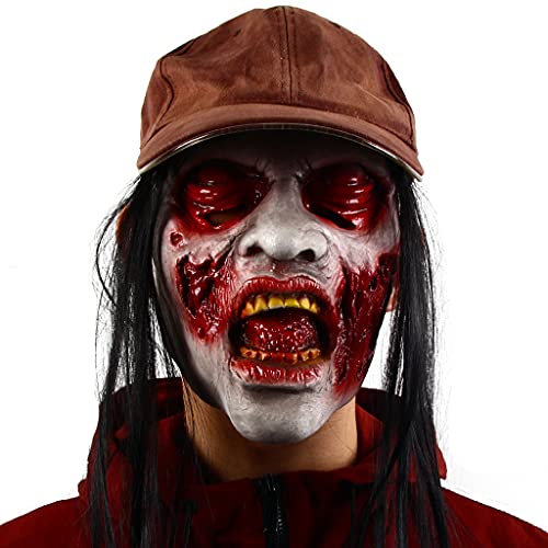 COSSIKA Halloween-Maske Horror-Grimassen-Plasmamaske (ohne Hut) Halloween-Horror-Maskenparty von COSSIKA