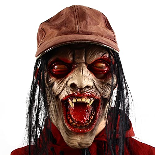 COSSIKA Halloween-Maske Horror-Grimassen-Plasmamaske (ohne Hut) Halloween-Horror-Maskenparty von COSSIKA